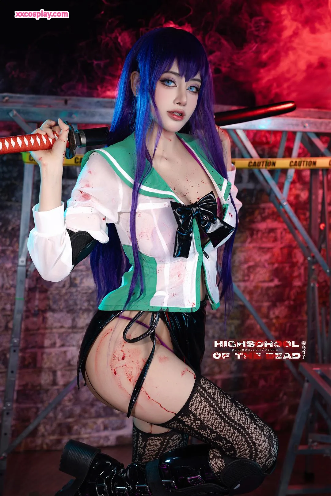 Byoru as Saeko Busujima - Highschool of the Dead